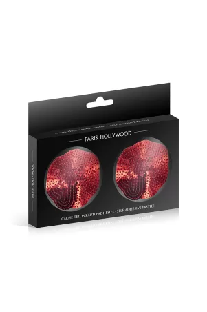 Rote Paillettennippel