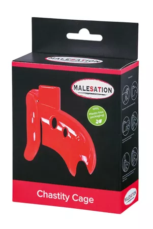 Red ABS chastity cage