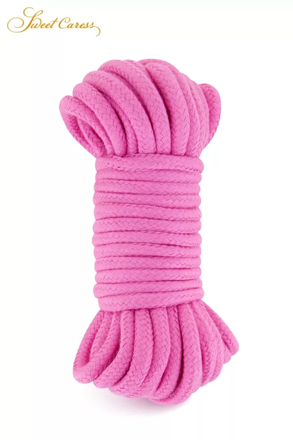 Corde de bondage rose 10m - Sweet Caress Corde de bondage rose 10m - Sweet Caress