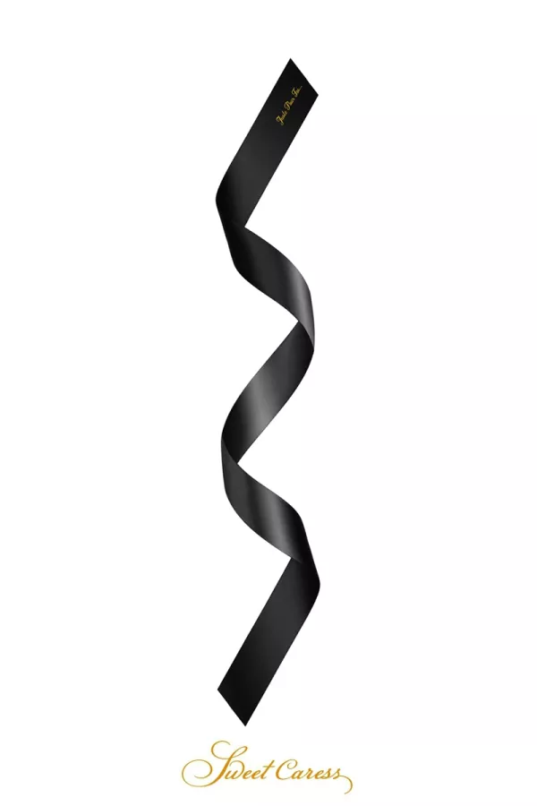 Fascia BDSM in raso nero Fascia BDSM in raso nero