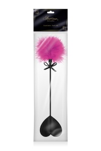 Tappetino a cuore con pompon fucsia