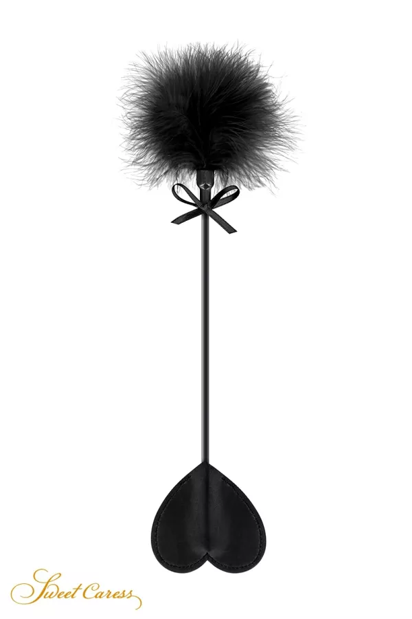 Tapette coeur avec pompon noir - Sweet Caress Tapette coeur avec pompon noir - Sweet Caress