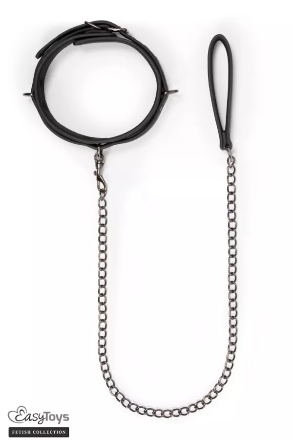 Collier fétichiste et laisse - Easytoys Fetish Collection Collier fétichiste et laisse - Easytoys Fetish Collection