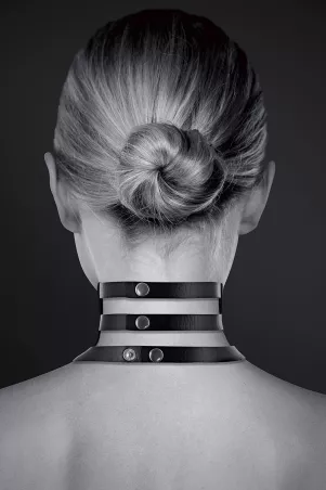 Fetisch breite Halskette mit Ring