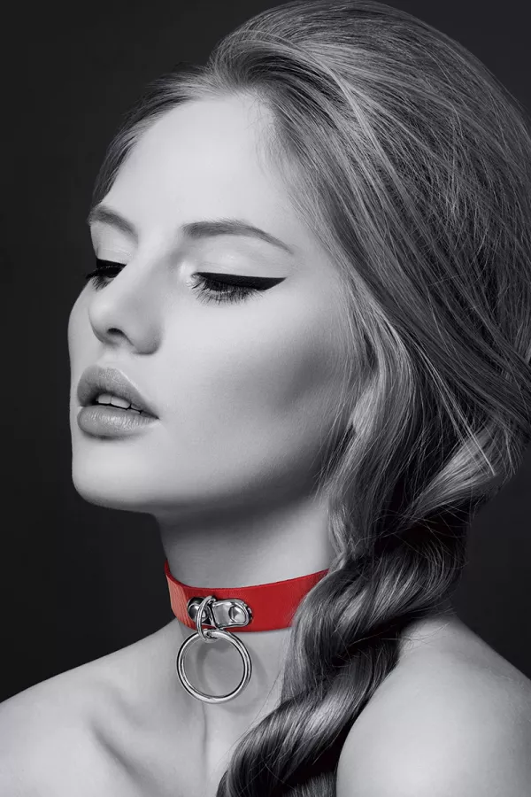 Red Fetish Necklace with Ring Red Fetish Necklace with Ring