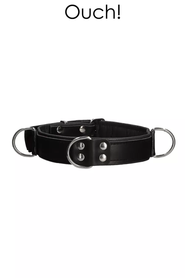 Collier Bondage Deluxe noir - Ouch! Collier Bondage Deluxe noir - Ouch!
