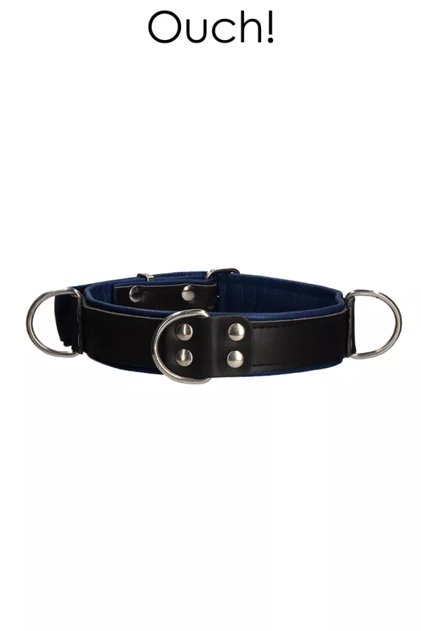 Blaue und schwarze Bondage Halskette Blaue und schwarze Bondage Halskette