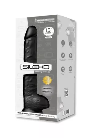 Dildo XXL Doppeldichte Schwarz 38 x 7 cm