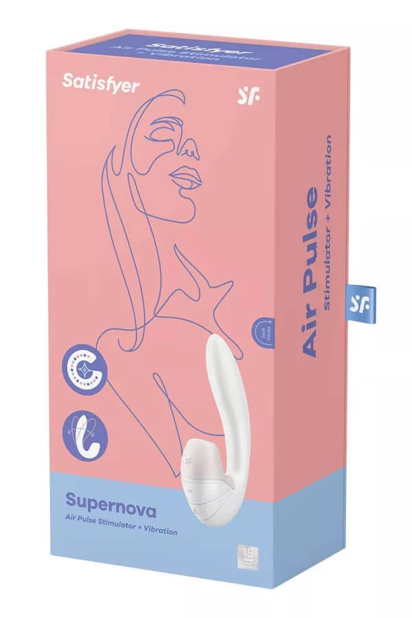 Double stimulateur Supernova blanc - Satisfyer