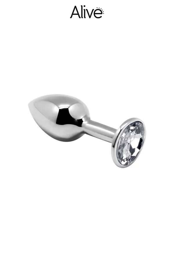 Plug métal bijou transparent M - Alive Plug métal bijou transparent M - Alive