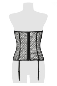 Strapless corset with suspenders