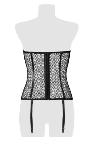 Strapless corset with suspenders