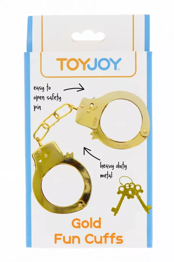 Golden metal handcuffs