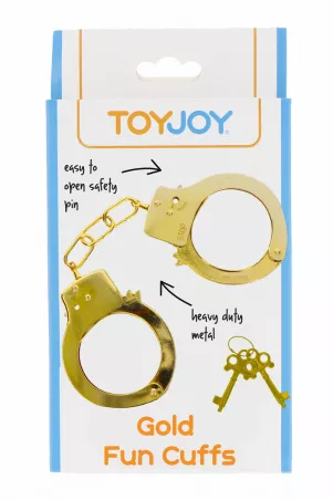 Golden metal handcuffs