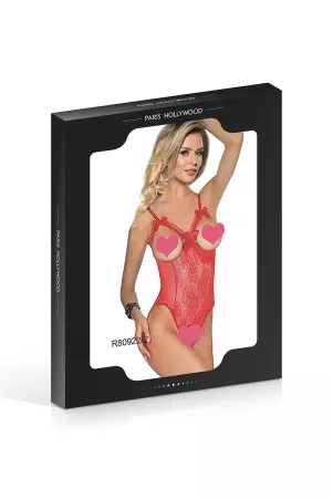 Body rouge ouvert - Paris Hollywood