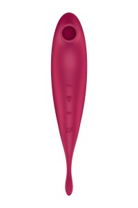 Stimulatore Satisfyer Twirling Pro+ Rosso collegato