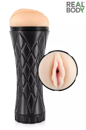 Vibrating masturbator realistic vagina