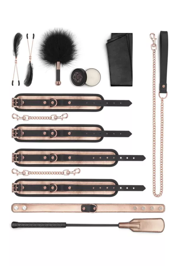 9 accessoires BDSM Rosy Gold 9 accessoires BDSM Rosy Gold