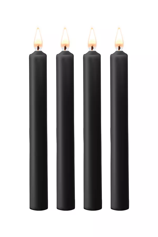 4 bougies SM noires Large - Ouch! 4 bougies SM noires Large - Ouch!