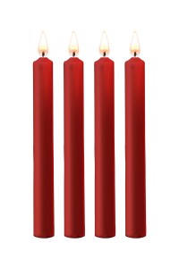 4 red SM candles Large
