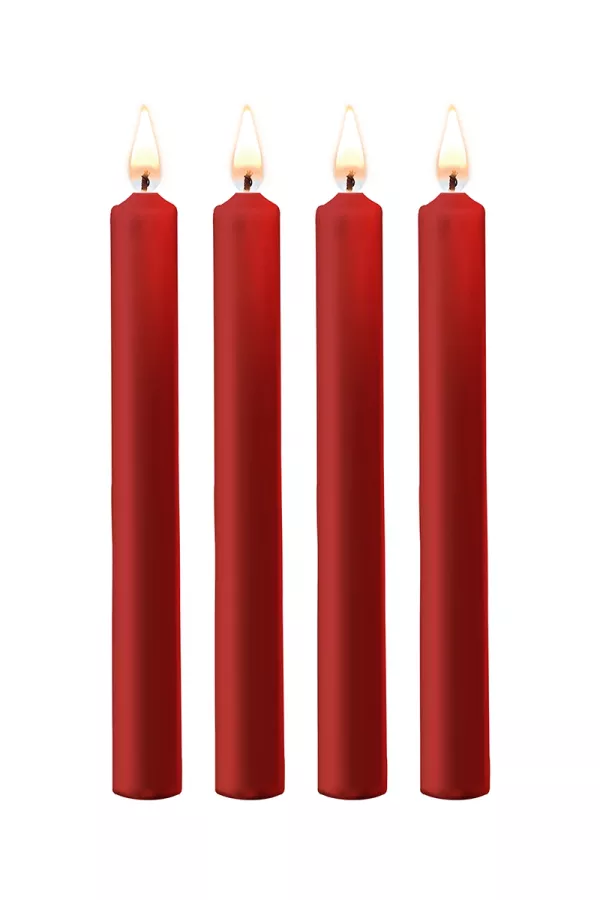 4 bougies SM rouges Large - Ouch! 4 bougies SM rouges Large - Ouch!
