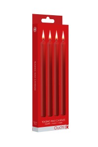 4 red SM candles Large
