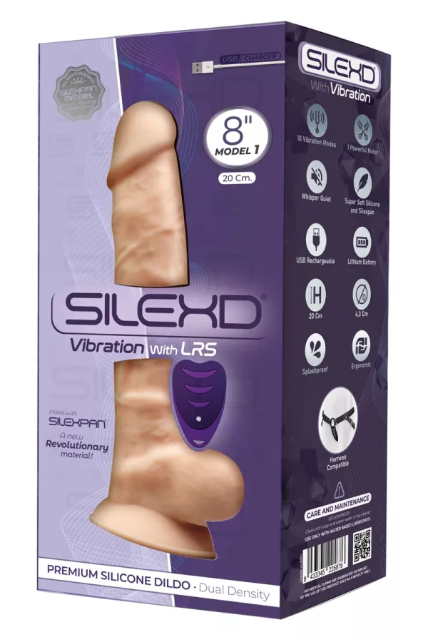 Realistic vibrator remote controlled 20cm