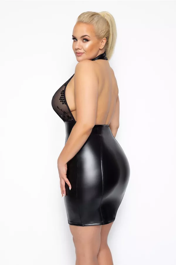 Kurzes Kleid mit Reißverschluss, Queen-Size-Größe F266