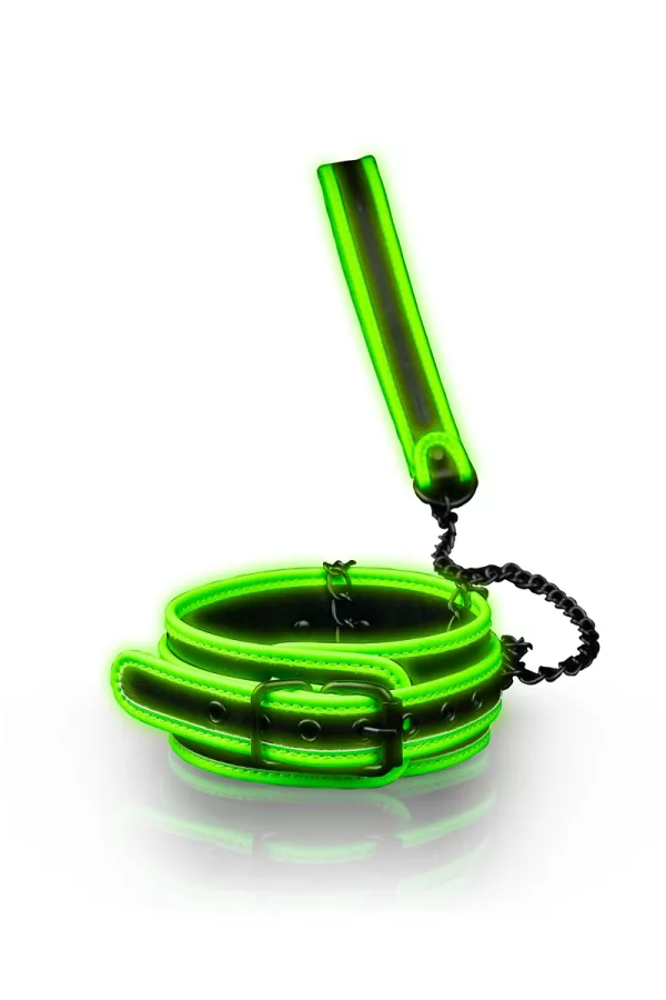 Collier et laisse phosphorescents - Ouch Collier et laisse phosphorescents - Ouch