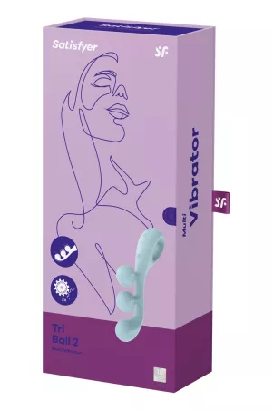 Multi-vibromasseur Tri Ball 2 bleu - Satisfyer