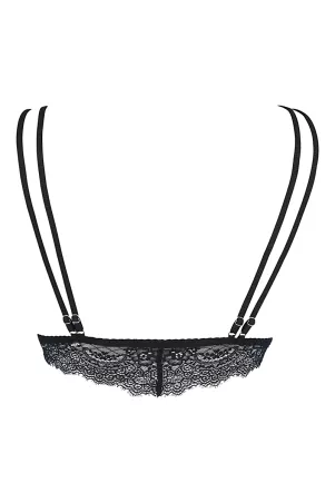 Schwarzer Bralette-BH V-10091