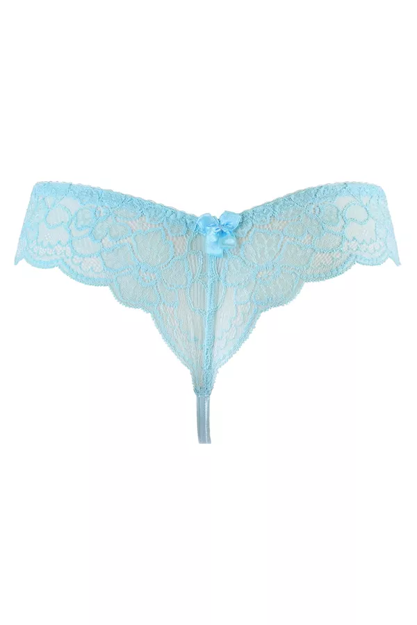 String tanga bleu V-10128