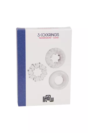 3 cockrings transparents - Litolu