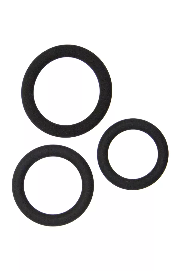 Set di 3 anelli fallici in silicone