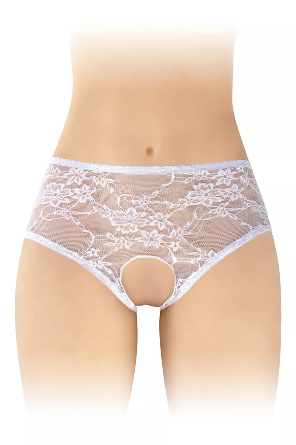 Culotte ouverte blanche Amanda - Fashion Secret Culotte ouverte blanche Amanda - Fashion Secret