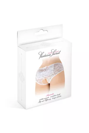 Culotte ouverte blanche Amanda - Fashion Secret