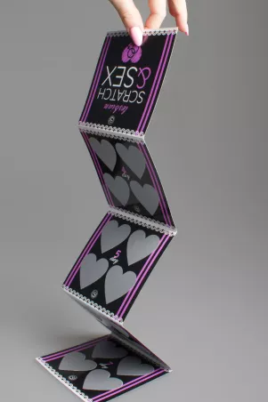 Erotisches Rubbelspiel Scratch & Sex Lesbian ausgeklappt mit Feldern