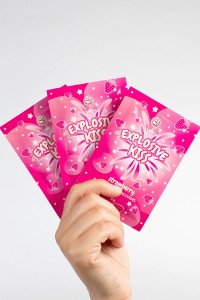 Funkelnde Erdbeerbonbons