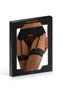 Porte-jarretelles en dentelle avec string noir