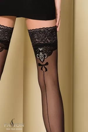 Self-fixing stockings ST103 Black