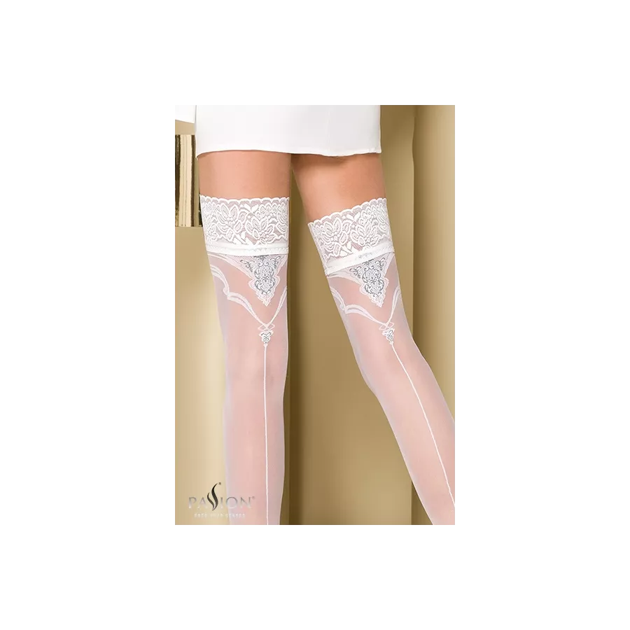 Self-fixing stockings ST108 White