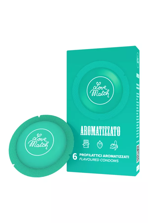 6 preservativi aromatizzati Love Match 6 preservativi aromatizzati Love Match