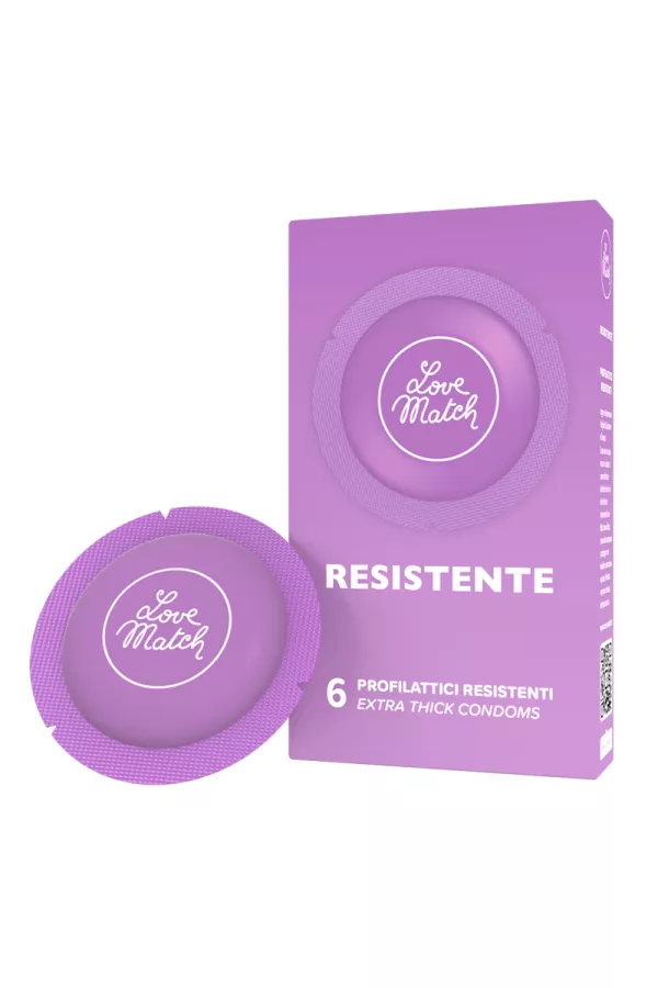 6 Préservatifs résistants Love Match 6 Préservatifs résistants Love Match