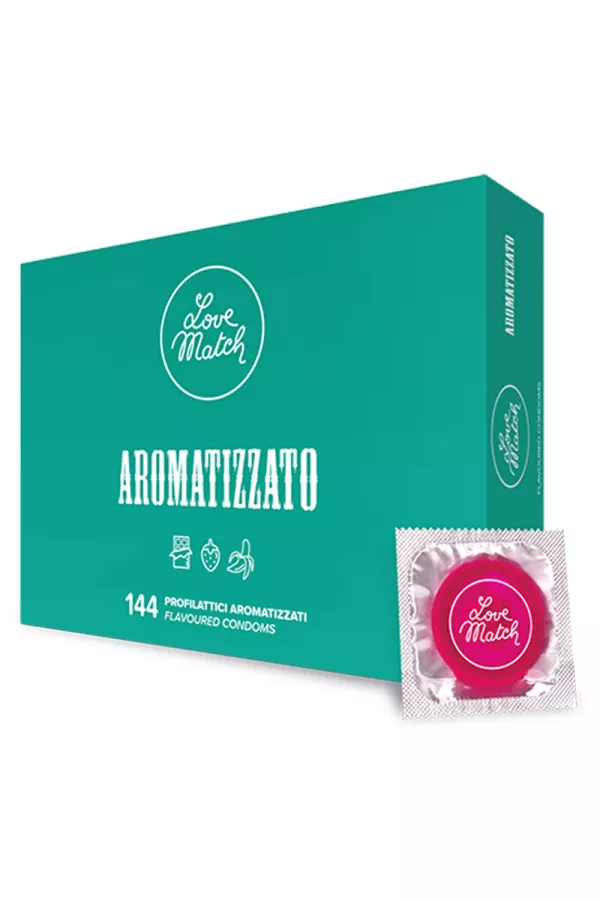 144 preservativi aromatizzati Love Match 144 preservativi aromatizzati Love Match