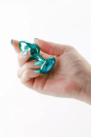 Plug bijou aluminium chromé vert S