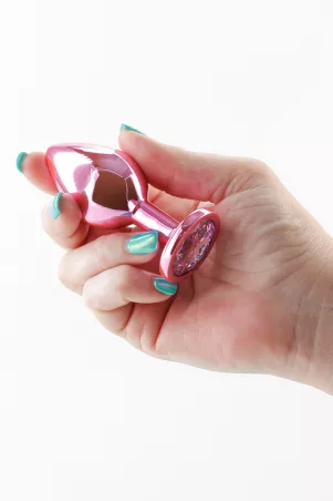Plug jewel aluminium chrome pink M