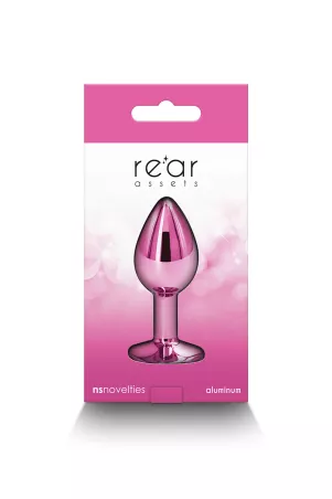 Plug jewel aluminium chrome pink S