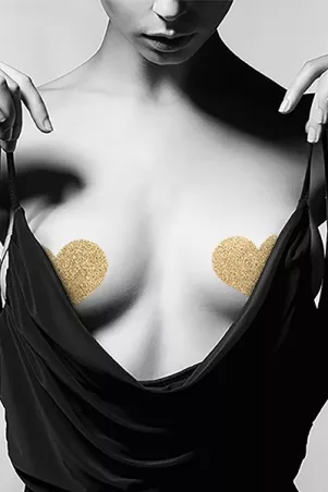 Brustschmuck Flash Heart Gold