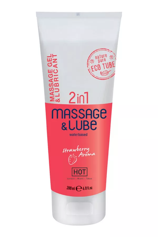 Lubrificante e massaggiante 2 in 1 fragola Lubrificante e massaggiante 2 in 1 fragola
