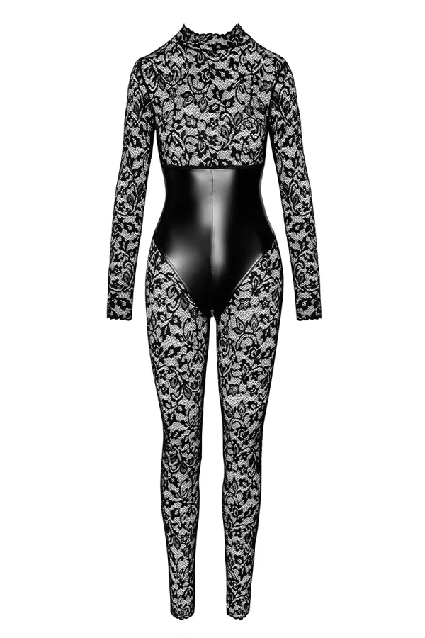 Suit corset Enigma F299 lace and wetlook